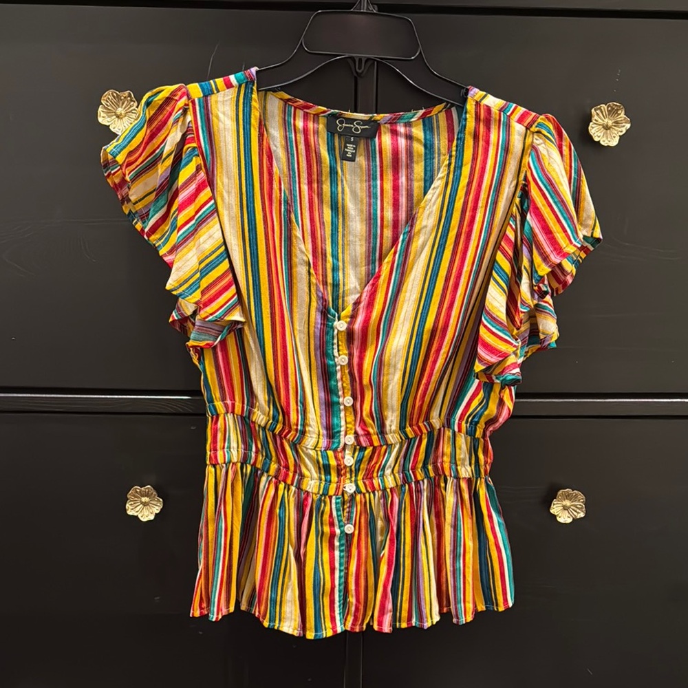 Colorful Striped Women's Top